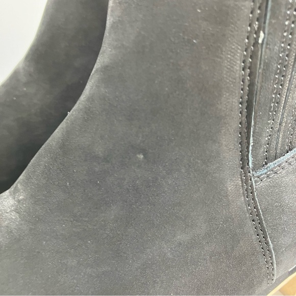 Loft Black Suede Platform Clog Boots Pull-on Fall Booties Sz 9 Like New - Picture 5 of 16